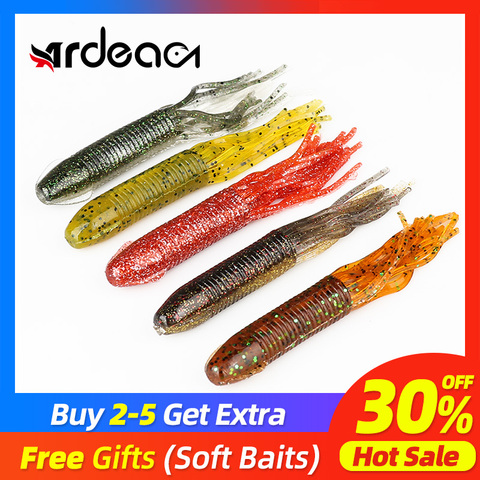 ARDEA Silicone Soft Lure Artificial 45mm/124mm 0.5g/14.7g Souple Worm lure plastic Silica bait bass Fishing lure ► Photo 1/6