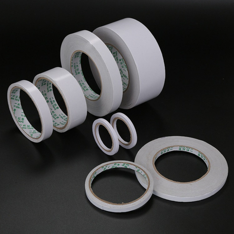 1pcs Length 8M Width 5/8/10/12/15/18/20 MM Strong Ultra-thin High-adhesive Double Sided Tape Home Repair Paper Tape White Home ► Photo 1/6