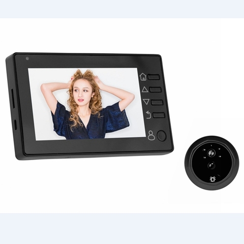 4.3 inch LCD Digital Electronic Door Viewer 145 Degree HD Peephole Video Camera Door Bell PIR Motion Detection Security Doorbell ► Photo 1/6