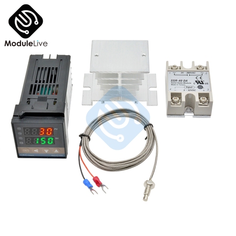 Pid Temperature Controller Regulator Rex c100 Original 1300 Ssr 40DA Solid State Relay Digital Thermostat  K Thermocouple Sensor ► Photo 1/6