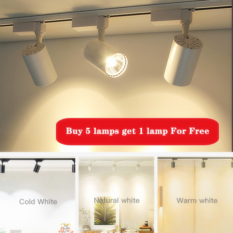 220V Led Spot Lights 20W 30W 40W Led Spotlight Dimmable COB Track Light Ceiling Spot Light for Living Room Kitchen Home Lighting ► Photo 1/6