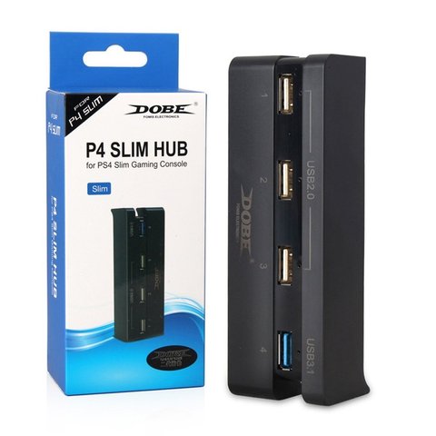 Super High Speed 4 In 1 USB Hub Suitable For Sony PlayStation 4 slim PS4 Slim Console Black Controller Accessory ► Photo 1/6