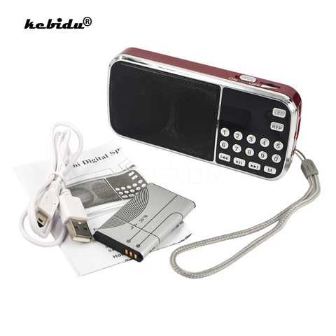 kebidu Mini Speaker MP3 Audio Player Flashlight Amplifier Micro SD TF FM Radio Fashion L-088 Portable HIFI Speaker ► Photo 1/6