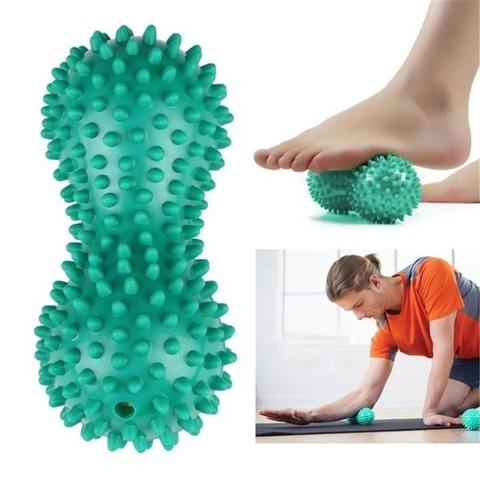 Foot Massage Roller Peanut Double Lacrosse Spiky Ball Myofascial Balls for Plantar Fasciitis Mobility Back Foot Arch Pain Relief ► Photo 1/6