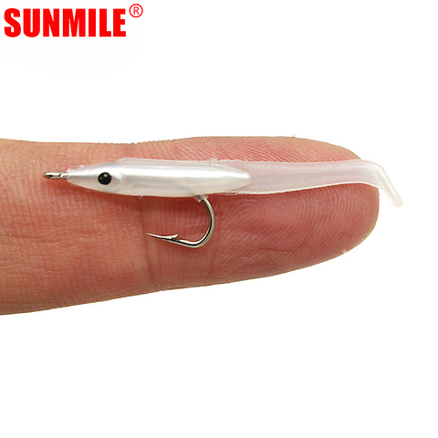 SUNMILE 30pcs 0.3g 35mm Eel Soft Fishing Lure Pesca Peche Tackle Wobblers Fish Lures Carp Leurre Souple Soft baits ► Photo 1/6