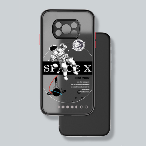 For Xiaomi Poco X3 NFC Case For Fundas Redmi Note 9 8 7 Pro Max 9S 9 S Pocophone X3 Cases Cover Black Space Astronaut Phone Case ► Photo 1/6