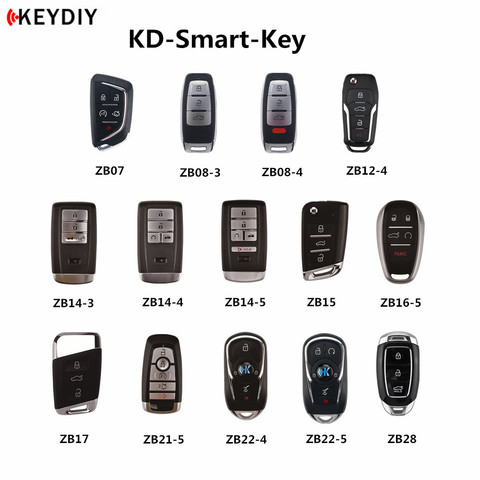 KEYDIY KD Smart Key ZB Series Remotes ZB11/08/12-4/14/15/16-5/17/21-5/22/28 Multiple models for KD-X2 Key Programmer ► Photo 1/1