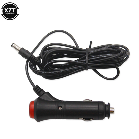 High Quality Copper 3m Car Adapter Charger Cigarette Lighter Plug Power Cord Socket/Plug/Connector LED Switch 12V 24V 5.5mm*2.1m ► Photo 1/6