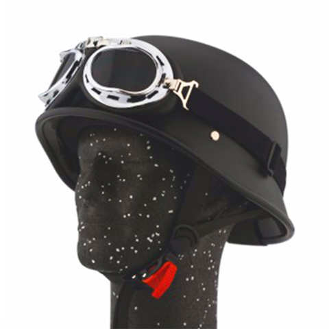 New German Motorcycle Half Face Vintage Helmet Chopper Cruiser Retro Bike Electric Motorbike Helmets ► Photo 1/6