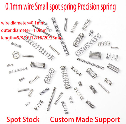 40pcs 0.1mm wire Small spot spring Precision spring micro spring compression spring pressure spring OD=1mm ► Photo 1/1