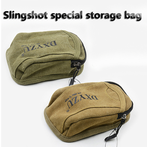 1pcs Slingshot fine Material canvas bags Balls Bag Case Pouch Holster Sling Shot Hunting Sports slingshot Accessories ► Photo 1/5