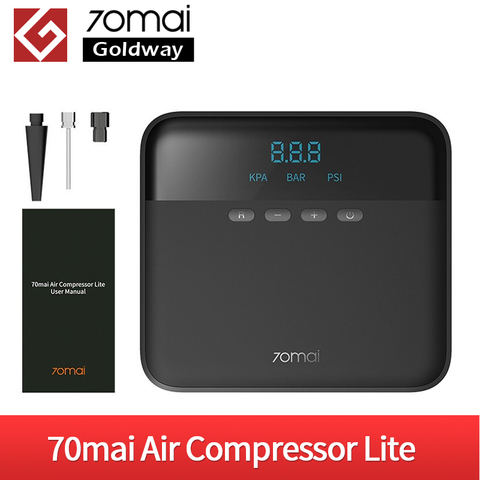 70mai Car Air Compressor Lite 12V 70mai Portable Electric Car Air Pump Mini compressor Tire Inflator Auto Tyre Pump LED Screen ► Photo 1/6