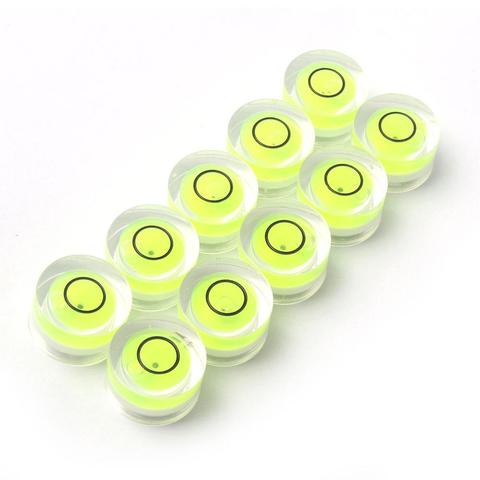 10Pcs Mini Green Round Bullseye Bubble Level Circular Spirit Level Bubble Tool Level Measuring Instruments 14x8mm ► Photo 1/6