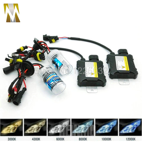 1 Pair 55W HID Car Headlight Xenon HID Conversion Kit Auto Replacement Xenon H3 H4-1 H7 H9 H11 H8 H1 9005 9006 880 881 HB3 HB4 ► Photo 1/6