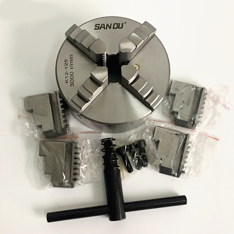 4 jaw lathe chuck 5'' inch 125mm self-centering chuck manual type SANOU Big distributor in China ► Photo 1/6