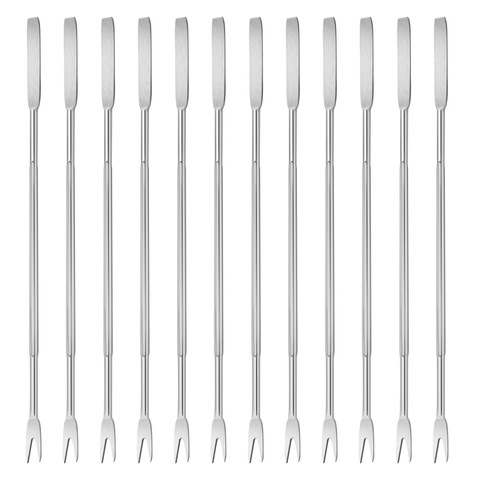 BESTONZON 12PCS Seafood Forks Practical Crab Fork Nut Pick Lobster Fork Shellfish Pick For Kitchen Restaurant Home Picnic ► Photo 1/6