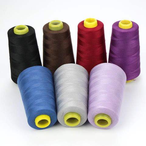 17 Colors 3000 Yards Overlocking Sewing Machine Industrial Polyester Thread Metre Cones ► Photo 1/6