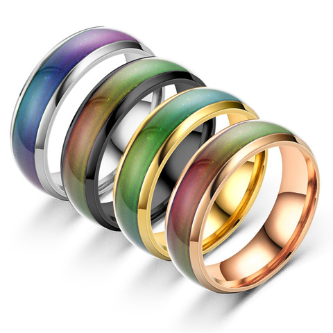 2022 New Disgn Temperature Change Color Mood Ring Hot Sale Jewelry Smart Discolor Rings Best Gift for Friends Free Shipping ► Photo 1/6