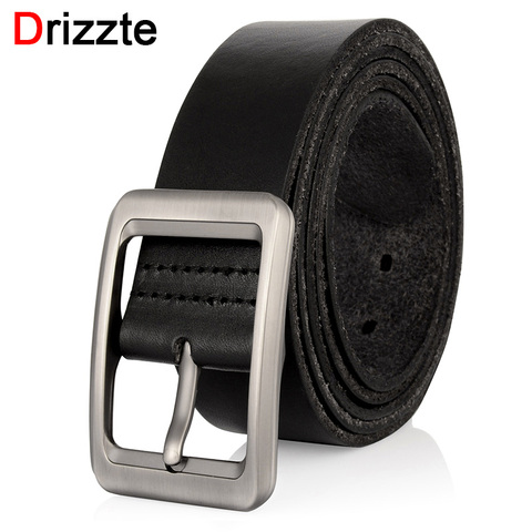 Drizzte Plus Size 100% Genuine Full Grain Leather Belts Black Belts for Big and Tall Men ► Photo 1/6