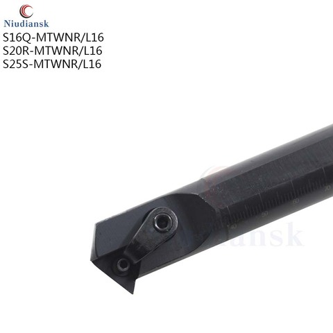 1PC S16Q-MTWNR16 S20R-MTWNR16 S25S-MTWNR16 S16Q-MTWNL16 S20R-MTWNL16 S25S-MTWNL16 CNC lathe internal turning tool carbide insert ► Photo 1/6