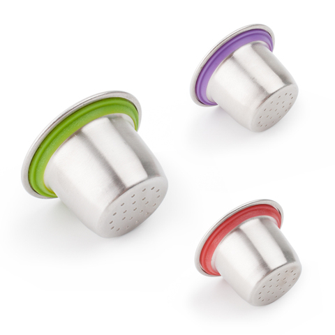 STAINLESS STEEL Metal Capsule Compatible Nespresso Machine Refillable Reusable smooth capsule 1pcs ► Photo 1/1
