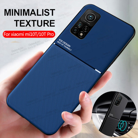 For Xiaomi Mi 10T Pro Case Matte Silicone Shockproof Phone Cover Case Xiomi Mi10T 10 T T10 10Tpro Car Magnetic Holder Back Coque ► Photo 1/6