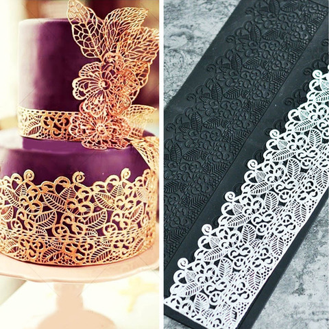 Silicone Mold Fondant Cake Lace Embossed Cake Mold Sugar Lace Mat Cake Decorating Tool Embossing Mat ► Photo 1/5