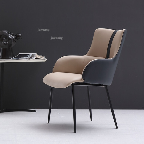 Italian Light Luxury Back Dining Chairs Customized Nordic Design Negotiation Chair Home Living Room Furniture Modern Sofa Chair ► Photo 1/6