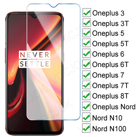 9D Protective Tempered Glass For Oneplus 3 3T 5 5T 6 6T 7 7T 8T Screen Protector 1+5 1+7T One Plus nord N10 N100 Glass Film Case ► Photo 1/6