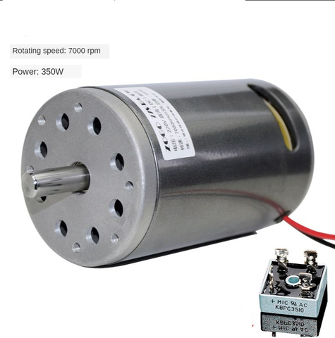 DC 220V 300W/350W/680W 7000rpm high speed double ball bearing with fan belt machine magnetic bead motor ► Photo 1/6