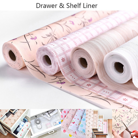 Kitchen Shelf Liners Cabinet Mat Table Drawer Mat Moisture-Proof Waterproof Dust Anti-Slip Table Pad Paper ► Photo 1/6