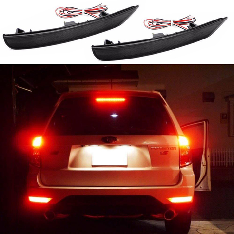 for Subaru Forester 2009 2010 2011 2012 2013 2014 2015 2016 Car LED Rear Bumper Reflector Light Brake stop lamp RED fog light ► Photo 1/1