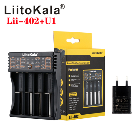 LiitoKala Lii-100 1.2V 3.7V 3.2V 3.85V AA /AAA 18650 18350 26650 10440 14500 16340 25500 NiMH lithium battery smart charger ► Photo 1/6