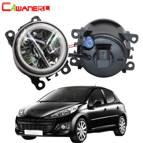 Cawanerl 2 X Car 4000LM LED Bulb H11 Fog Light + Angel Eye DRL Daytime Running Light 12V High Bright For Peugeot 207 2006-2012 ► Photo 1/6