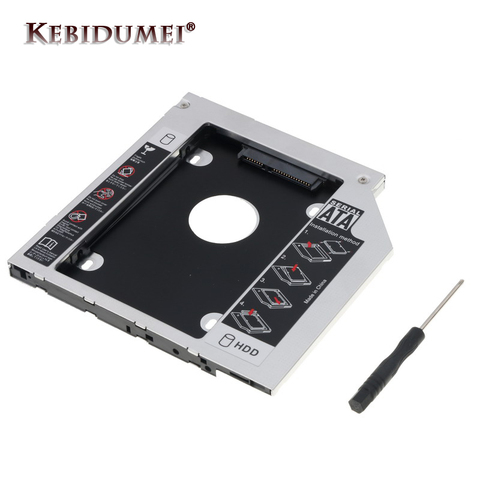 Hot 9.5mm 12.7mm Aluminum 2nd Second Hdd Caddy 9.5mm SATA 3.0 Optibay 2.5'' SSD DVD CD-ROM Enclosure Adapter Hard Disk Drive ► Photo 1/6