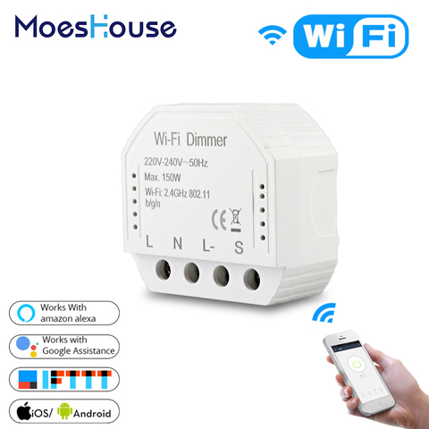 DIY Smart WiFi Light LED Dimmer Switch Smart Life/Tuya APP Remote Control 1/2 Way Switch,Works with Alexa Echo Google Home ► Photo 1/6