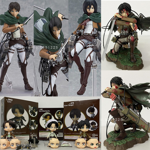 Attack on Titan Figure Artfx J Levi Battle Damage Figma Eren Jaeger Mikasa Ackerman Ackerman Levi Figure Toy Doll Christmas Gift ► Photo 1/6