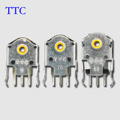 5Pcs Original Highly Accurate TTC yellow core mouse encoder 9mm/10mm/11mm Mouse Decoder for Many brands of mouse repair ► Photo 1/1