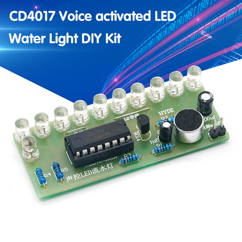 Voice activated LED Water Light Kit CD4017 Lantern Control Fun Electronic Production Teaching Training Diy Electronic Kit Module ► Photo 1/6