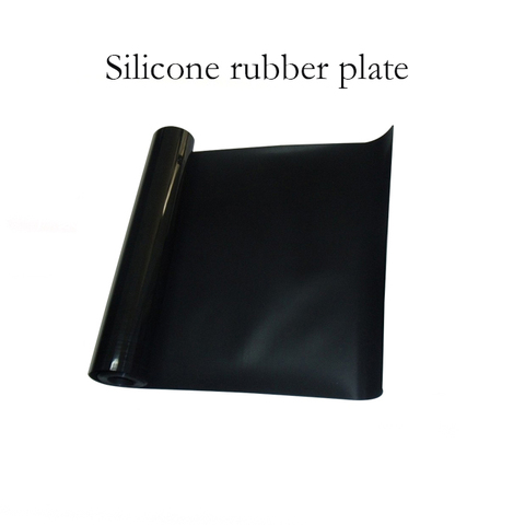 Silicone black rubber sheet 500*500mm width Thickness 0.1 0.2 0.3 0.4 0.5 0.6 0.8 1 1.5 2 3 mm thickness board  Rubber Sheet Mat ► Photo 1/1