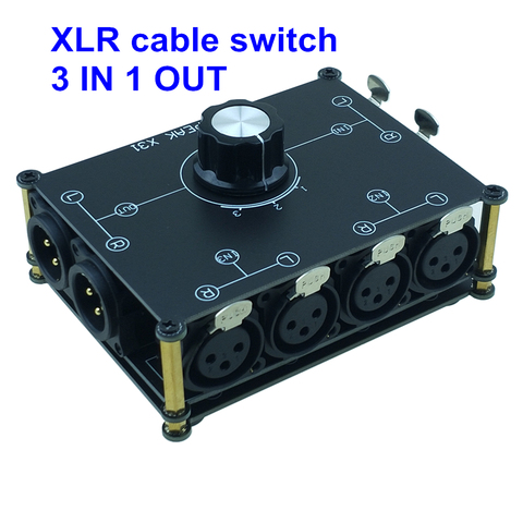 SOLUPEAK X31 XLR Balance Stereo Audio Switch 3(1)-in-1(3)-Out  Signal Sources Selector Switcher Passive Selector Splitter Box CN ► Photo 1/6
