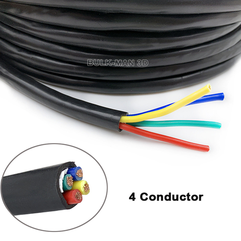 4 Core shielded Cable 5000mm Length for connecting Spindle motor VFD inverter CNC Engraver Machine ► Photo 1/5