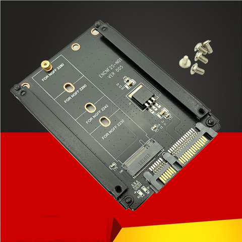 Metal Case B+M Key M.2 NGFF SSD To 2.5 SATA 6Gb/s Adapter Card With Enclosure Socket M2 NGFF Adapter W/ 5 Screw M.2 SATA Adapter ► Photo 1/6
