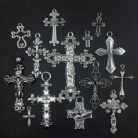 Wholesale Cross Charms Pendants Diy Jewelry Findings Accessories More styles can picked 14pcs/lot ZAS1021 ► Photo 1/1