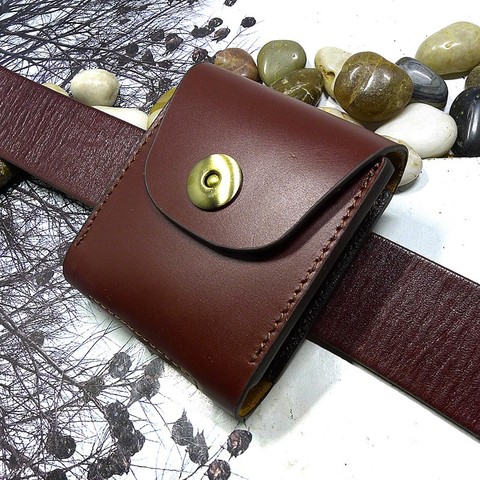 Two-In-One Of Genuine Leather Home Key Wallet And Car Key Waist Pack Key Case Key Bag Attach To A Belt 1652cg ► Photo 1/6