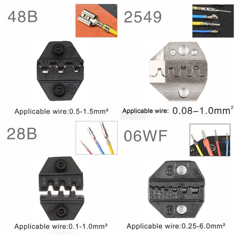 SN Crimp Pliers Jaws Plug Tube DuPont Insulated Non-Insulated Terminals 01BM/2549/28B/48B/06WF Jaw Crimping Tool Dies ► Photo 1/6