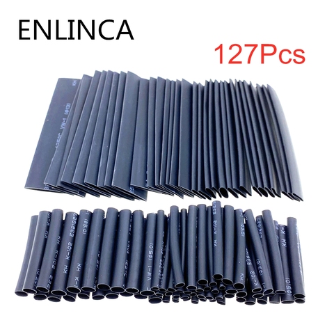 127Pcs Black Red Heat Shrink Tubing Weatherproof Shrink Sleeving Tube Assortment Kit Electrical Connection Electrical Wire Cable ► Photo 1/5