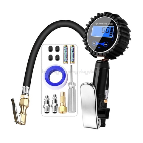 Digital Tire Inflator Pressure Gauge Air Compressor Pump Quick Connect Coupler For Car Truck Motorcycle A18 19 Dropship ► Photo 1/6