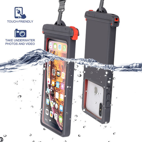Anti-falling Waterproof Mobile phone bag Swimming Skiing Phone Case Holder Underwater Seal Snowproof Touchscreen Below 6.9inch ► Photo 1/6