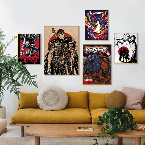 Berserk Art on Canvas Poster Berserk Wall Art Berserk Poster Manga